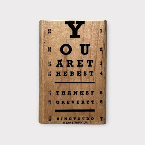 Stampin’ Up! Set of 3 Eye Chart Stamps Congratulations/Thank You/Happy Birthday - Picture 4 of 13